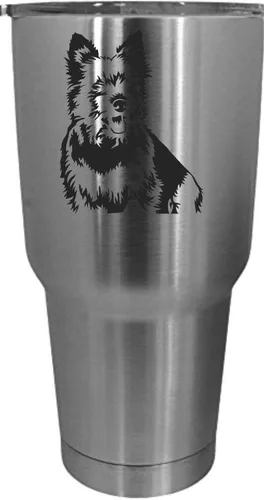 Vista 262 de Cairn Terrier - Vaso grabado con temática de perro, 30 onzas
