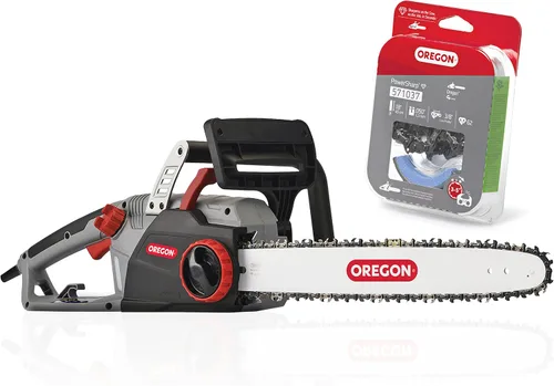 Vista 10 de Oregon CS1500 - Motosierra eléctrica con cable autoafilable de 18 pulgadas y 15 amperios y barra 54-059 lubricante de cadena y barra, negro, 1 galón