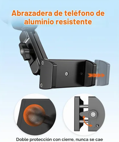 Vista 3 de A2C Soporte de teléfono con ventosa resistente con brazo y abrazadera de aleación de aluminio, soporte de teléfono de succión al vacío de 66 libras