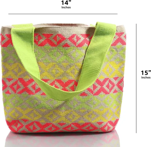 Vista 2 de Wayuu Boho Chic Collection - Bolsa de mano tejida a mano
