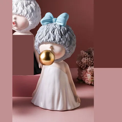 Vista 8 de Estatua china de feng shui estatua de resina para decoración del hogar, esculturas de arte moderno para sala de estar, regalo de mesa, burbujas