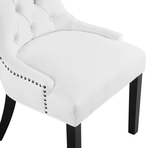 Vista 8 de Modway Regent - Silla de comedor de tela tapizada con botones en color blanco