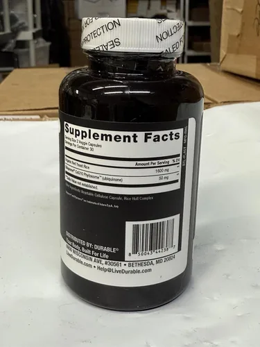 Vista 8 de Durable Arroz de levadura roja, mejorado con CoQ10, manejo del colesterol extra fuerte, salud cardíaca, flujo sanguíneo saludable, 1600 mg de arroz