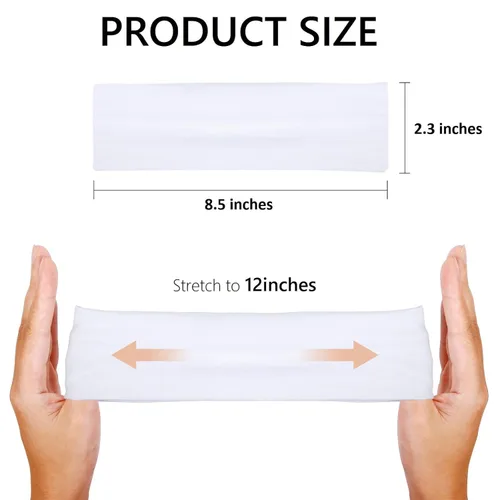 Vista 3 de Diademas elásticas antideslizantes de tela suave para mujer, paquete de 16 unidades, para yoga, correr, accesorios deportivos para el cabello