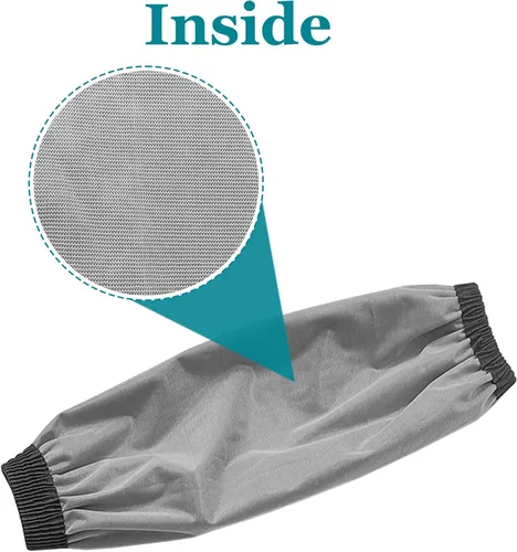 Vista 5 de Yzurbu Fundas para brazos, protector de poliuretano para brazo con puños elásticos, impermeable, resistente al aceite, resistente al ácido