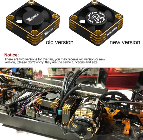 Vista 6 de Ventilador de enfriamiento del motor RC Disipador de calor del motor 28000RPM ESC Ventilador de enfriamiento para coche RC 1/8 1/10 1/12 escala 540