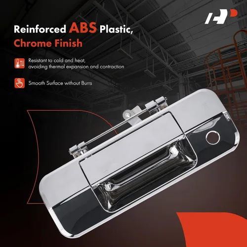 Vista 3 de A-Premium Manija de puerta trasera con cerradura compatible con Toyota Tundra 2007-2013, cromada