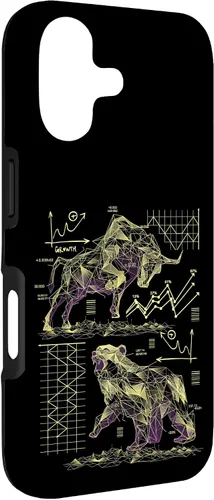 Vista 3 de Shareholder Stock Market Bull vs Bear Stock Trader Case for iPhone 17