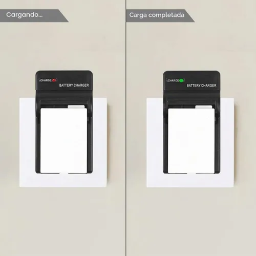 Vista 4 de Reemplazo del cargador de batería LP-E8 para Canon LP-E8 / LC-E8 - Cargador de pared y automóvil de CA, carga rápida segura