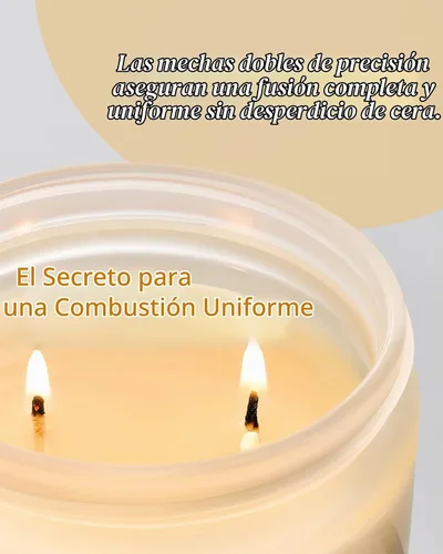 Vista 5 de M&SENSE Vela perfumada rosa de jazmín – Cera de soja natural de 11.6 onzas, 70 horas de tiempo de combustión de larga duración, vela de primavera