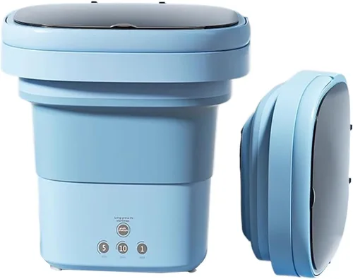 Vista 3 de Small Washer Machine - 6 Liter Foldable Quiet Washer Mini Laundry Machine With A Drain Basket For Apartment Dorm House Travel Camping Laundry