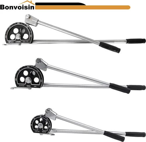 Vista 6 de Bonvoisin 5/8 "OD Tubing Bender Manual Pipe Tube Bender Herramienta de flexión HVAC de 180 grados para tuberías de aluminio de cobre Reparación
