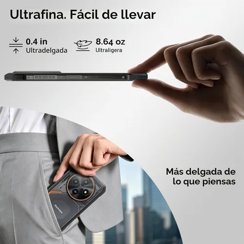 Vista 2 de Blackview Fort 2 - Teléfono resistente Android 16, 0.421 in ultra delgado y resistente, teléfono inteligente desbloqueado, 24 GB + 256 GB/2 TB 6.56