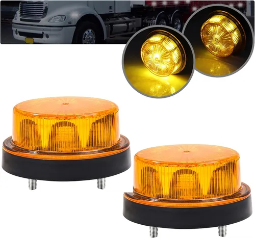 Vista 8 de Luz de Advertencia Estroboscópica LED, Luz de Baliza Estroboscópica Intermitente, Mini Luz de Baliza Estroboscópica Redonda para Techo de 12V 24V