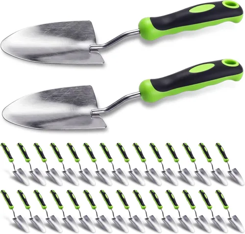 Vista 11 de Yaocom 16 piezas Pala de jardín de aleación de aluminio resistente, pala de mano pequeña de pala de jardín de metal con mango suave para herramienta