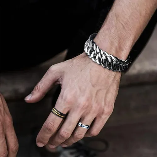 Vista 2 de Inscool Stainless Steel Decorative Rings for Men and Women