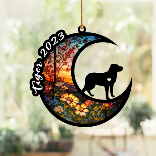 Vista 111 de Atrapasoles conmemorativo para perros, regalo de condolencia de perro de la pérdida del bulldog americano, regalos conmemorativos para los amantes