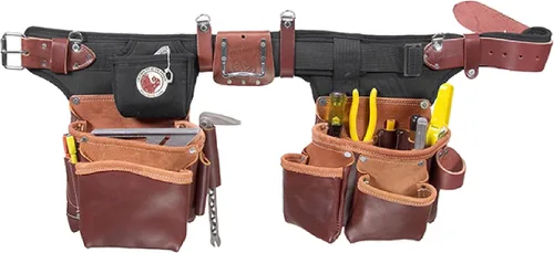 Vista 7 de Occidental Leather Cinturón de herramientas ajustable para Pro Framer – Mano izquierda – 21 bolsillos y portaherramientas – Fabricado en Estados