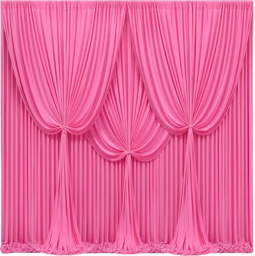Vista 42 de Cortinas de fondo azul bebé de 8 x 10 pies para bodas, cortinas de fondo de poliéster sin arrugas, para baby shower, fiestas de cumpleaños