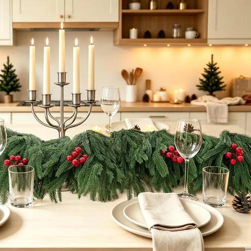 Vista 9 de 12 tallos de pino Norfolk, ramas de pino artificiales para Navidad