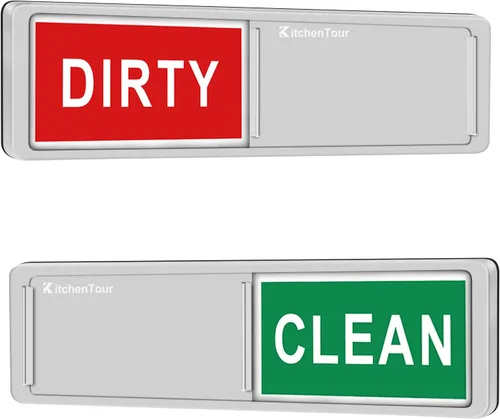 Vista 8 de Imán magnético para lavavajillas Clean Dirty de KitchenTour, imán de acero inoxidable premium Clean Dirty para lavavajillas, divertido, imán fuerte