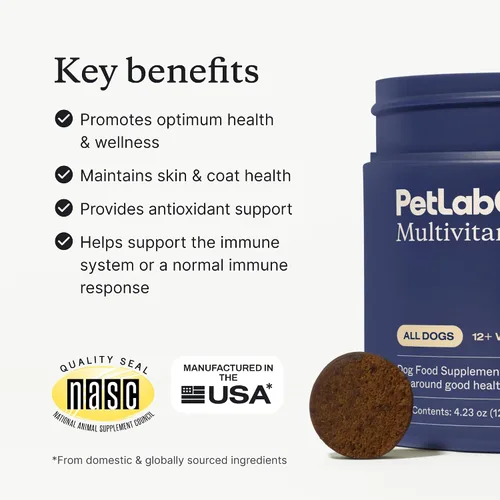 Vista 3 de PetLab Co. Paquete de probióticos multivitamínicos y perros: multivitaminas masticables para perros apoyan la salud y probióticos para perros