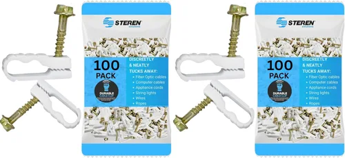Vista 14 de STEREN Clips coaxiales para cables - Soporte para cables - Clips de alambre - Clips laterales para colgar - Soporte de cable para escritorio Gris