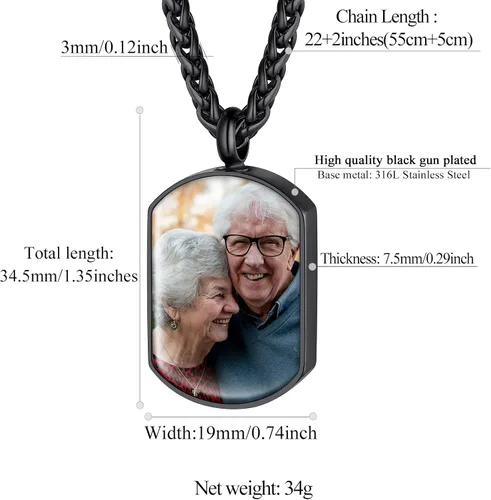 Vista 33 de FindChic Collares personalizados con urna para cenizas, barra vertical, gato, luna, reloj de arena, garra de perro, acero inoxidable, chapado en oro