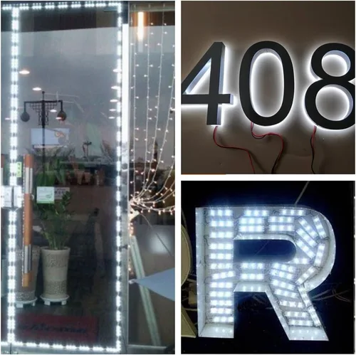 Vista 6 de Kit de luces LED para ventana de tienda de 10 pies, módulo de luz LED inyectado RGB 5050 con clavijas de alimentación y control remoto de 24 teclas