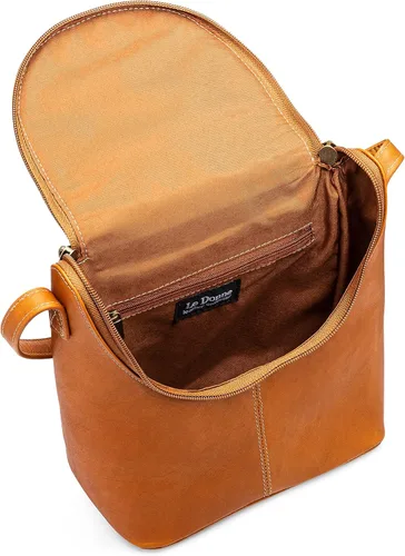 Vista 3 de Le Donne Bolso bandolera de cuero con cremallera en U para mujer