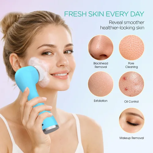 Vista 10 de VOYOR Cepillo de limpieza facial, juego de limpiador facial giratorio