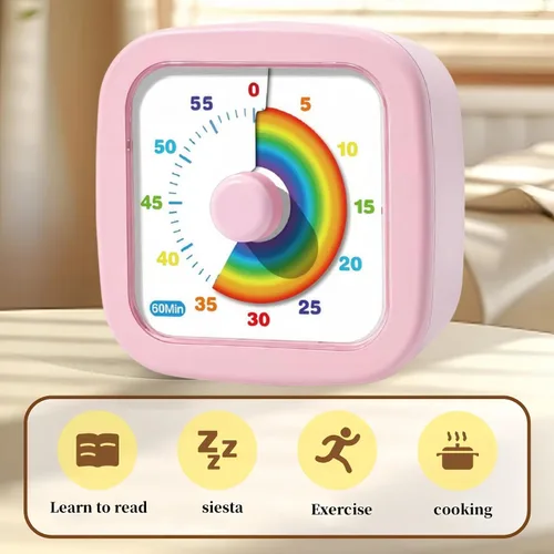 Vista 7 de Temporizador visual de 60 minutos, temporizador de cuenta regresiva para niños y adultos, temporizadores de cocina para cocinar, temporizador