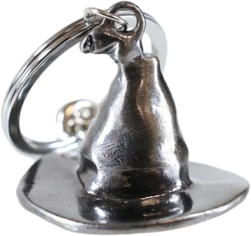 Vista 3 de Ebros Gift Juego de 2 adornos novedosos Wicca Ocultista Negro Magia Hechicero Sombrero Decorativo Mini Aleación Metal Llavero Llavero Llavero Con
