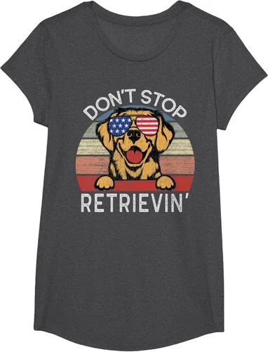 Vista 46 de Don't Stop Retrievin' Golden Retriever Dog Camiseta, Negro