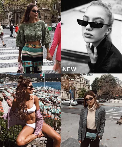 Vista 5 de Gafas de sol rectangulares con montura pequeña, diseño de moda, para mujer
