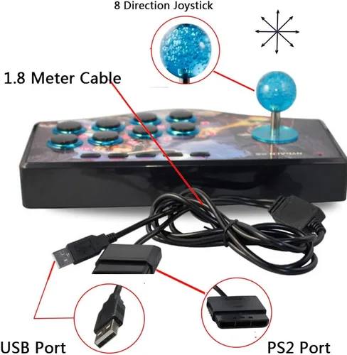 Vista 6 de Sunchi - Palo de combate 3 en 1 para PC PS3 Android TV Box Raspberry Pi Retro Pie