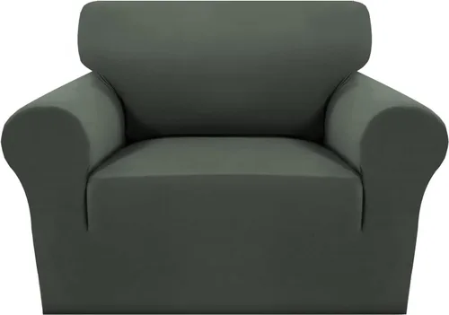 Vista 30 de MeilleMaison Funda elástica para sillón 2024, 1 pieza, lavable, protector de muebles para mascotas, funda de sofá antideslizante con parte inferior