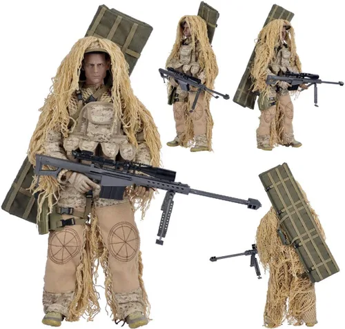 Vista 2 de Modelo de figura de acción de soldado para adultos, 12 pulgadas, 1/6, realista, militar, policía, francotirador, soldado, conjunto con accesorios