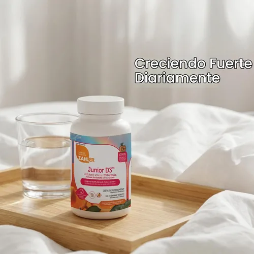 Vista 2 de Tabletas masticables de vitamina D3, de 1000IU, para niños. Fácil digestión, con la dosis justa de vitamina D3 para niños de 1000 IU. Con