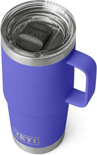 Vista 10 de YETI - Vaso de viaje Rambler de 20 onzas, de acero inoxidable, aislada al vacío con tapa fuerte Stronghold Blanco