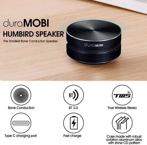 Vista 3 de Altavoz inalámbrico BT Mini Conducción ósea Altavoz inalámbrico portátil Sonido de graves estéreo Altavoz portátil creativo Reproductor de música