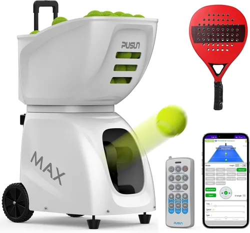 Vista 8 de PT-MAX C - Máquina de pelota de pádel con control inteligente de aplicación Lanzador automático avanzado de bolas para todos los niveles