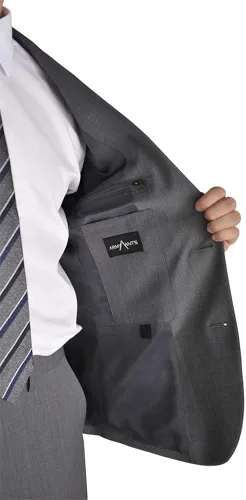Vista 4 de ARMYANTS Traje de lana elástica de alta calidad para hombre Performance Separates Chaqueta Gris, Gris