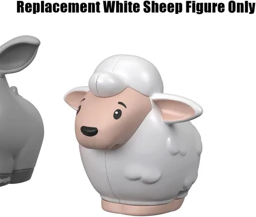 Vista 3 de Pieza de repuesto para Fisher-Price Little People Farm Animal Friends - GFL21 ~ Figura de repuesto de oveja blanca