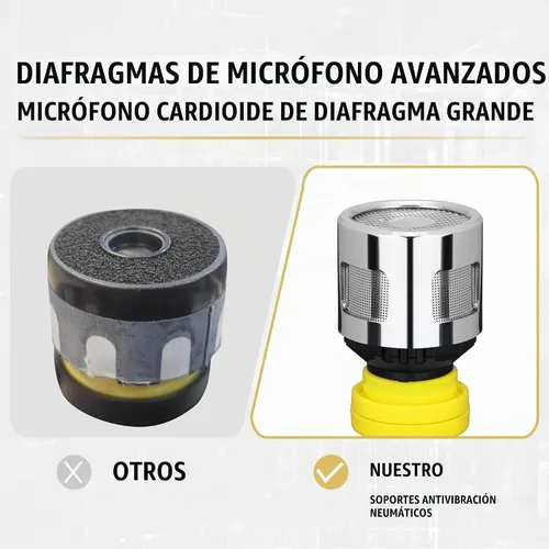Vista 9 de Micrófono Dinámico - Micrófono Vocal Profesional para Cantar - Micrófono de Mano con Cable con Cable de Audio XLR de 16 ft a 1/4" - Micrófono