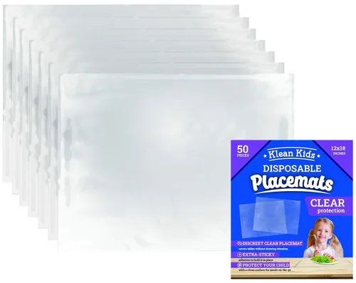 Vista 11 de Manteles individuales desechables transparentes para bebés, niños pequeños, niños y adultos, tapete de mesa transparente adhesivo – Soluciones