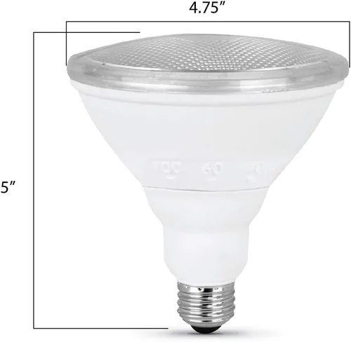 Vista 4 de Feit Electric Luz reflectora LED PAR38, 90W Eq, blanco brillante, base E26