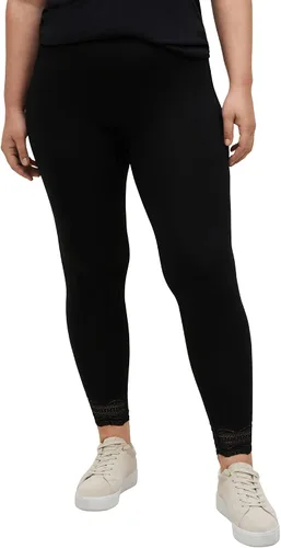 Vista 3 de ellos Leggings de encaje festoneados para mujer, talla grande