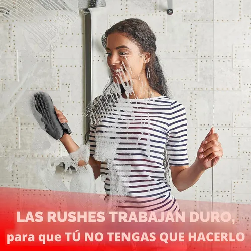 Vista 7 de Set de cepillos de limpieza de 3 piezas - Cepillo de limpieza para ducha con mango ergonómico y cerdas duraderas - Cepillo limpiador de lechada