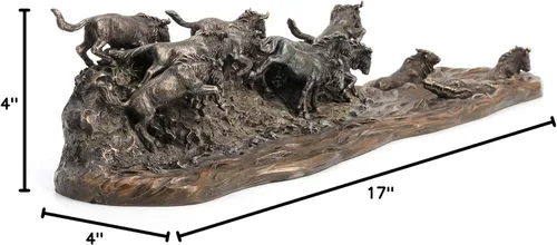 Vista 10 de Veronese Design Estatua de resina de gran migración de 17 pulgadas con acabado de bronce